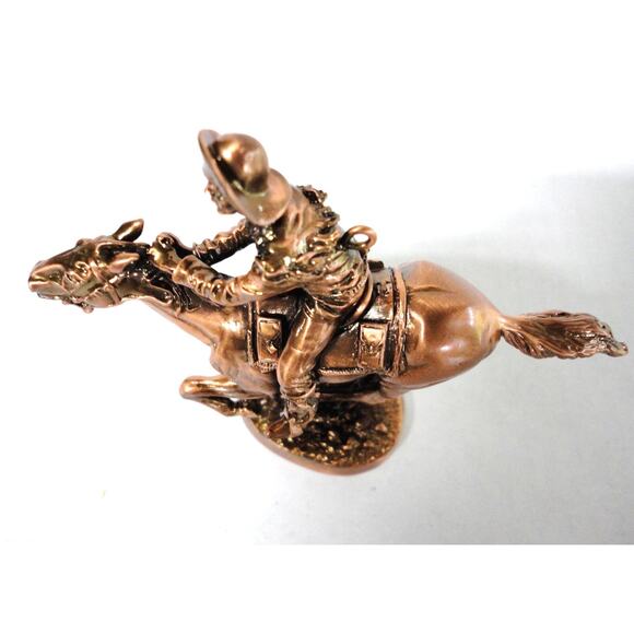 Hallmark Pony Express Horse Christmas Ornament Copper Old West Cowboy 25 Yr Box - Picture 5 of 11